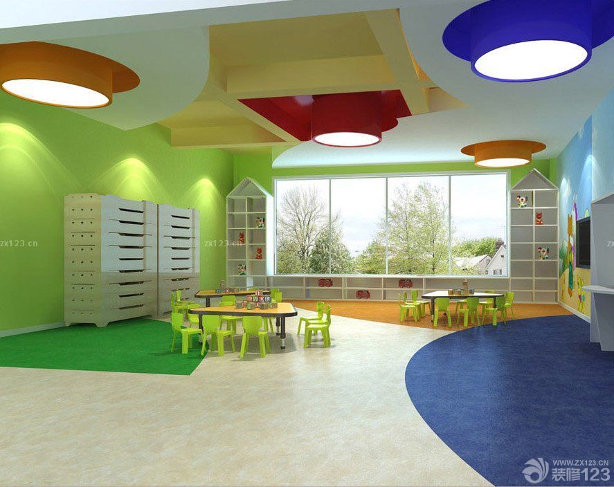 豪华幼儿园室内教室装修效果图片