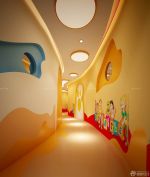 国际幼儿园走廊装修效果图片