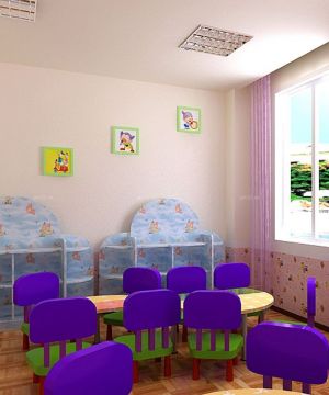 高端幼儿园装修教室窗户设计效果图