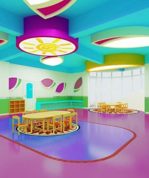 幼儿园室内教室天花板装修效果图片