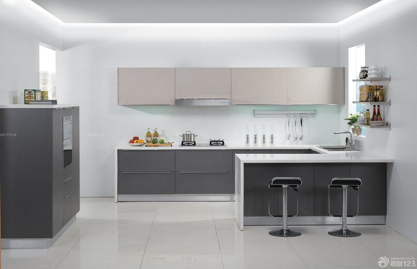 整体厨房橱柜设计店面装修图片