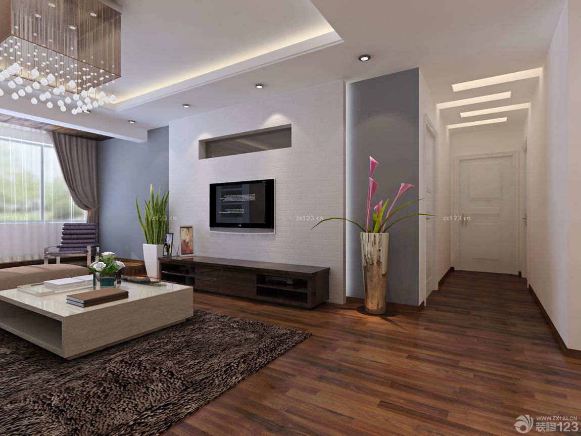 客厅玄关简单吊顶装饰装修效果图