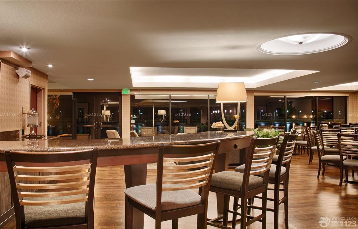 现代酒吧石材吧台设计装修效果图片
