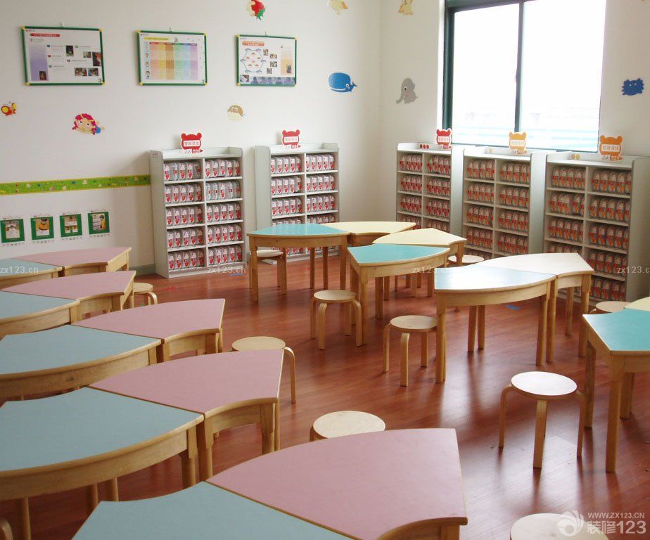 高档幼儿园简约室内装修效果图片 