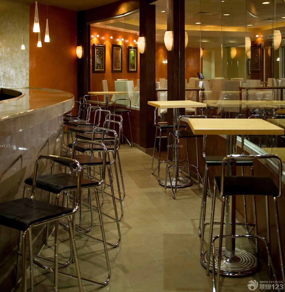 国外酒吧石材吧台装修效果图片