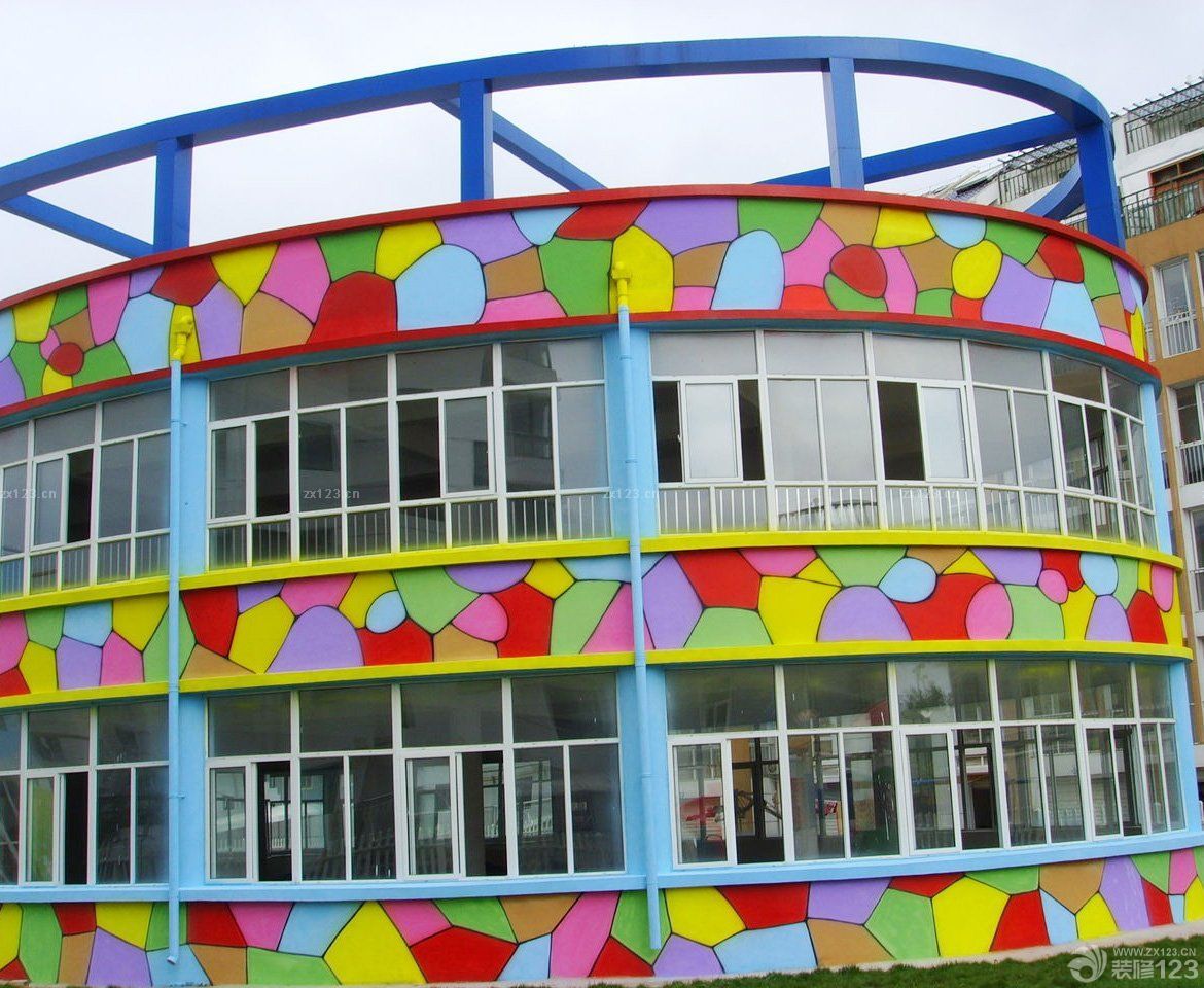 大型幼儿园外墙彩绘设计图
