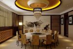 店面中式圆形吊顶装修效果图