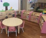 幼儿园室内浅棕色木地板装修效果图片