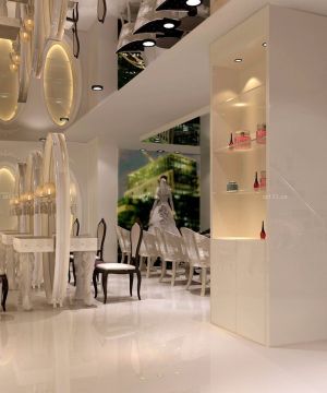婚纱店店面装修效果图大全
