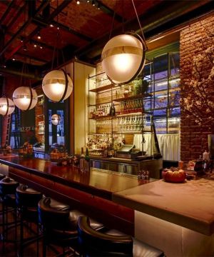 复古美式风格实木酒吧吧台