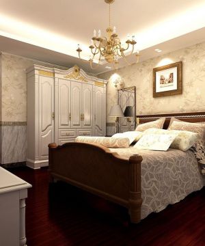 欧式古典风格婚房卧室布置效果图