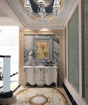 别墅玄关背景墙设计装修效果图