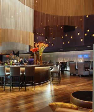 精致豪华现代酒吧吧台设计装修效果图片