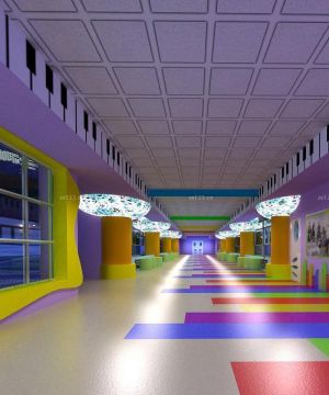大型高档幼儿园走廊设计装修效果图片