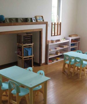 幼儿园室内设计教室原木地板装修效果图片