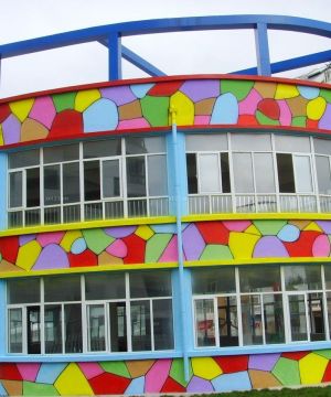 大型幼儿园外墙彩绘设计图