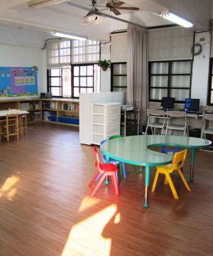 幼儿园室装修效果图 原木地板装修效果图片