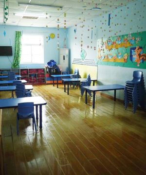 简约幼儿园室内仿木地板地砖装修效果图片
