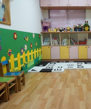 幼儿园室内浅色木地板装修效果图片大全