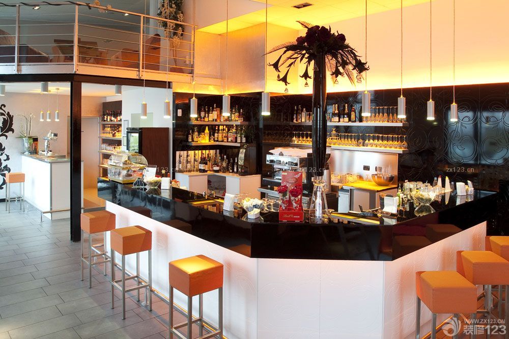 乡村酒吧组合柜装修效果图