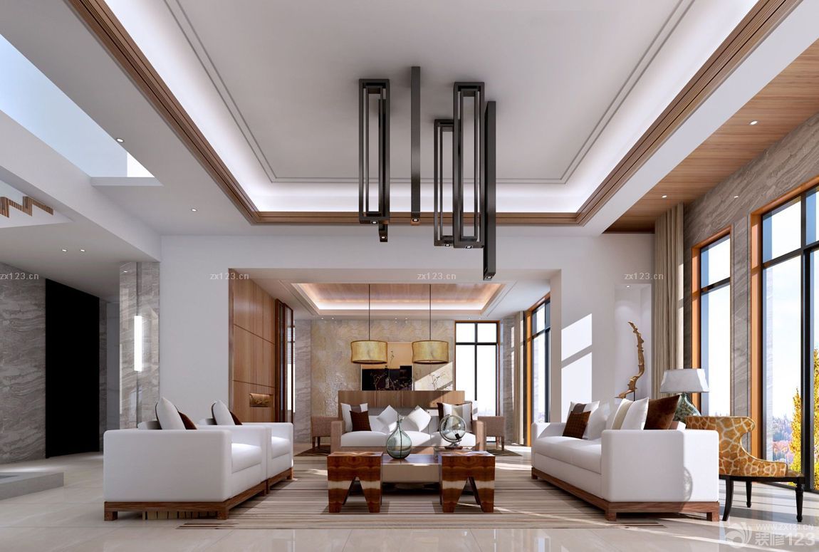 现代简约别墅大门玄关设计装修效果图片