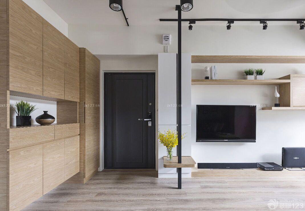 简约别墅大门玄关设计装修效果图片