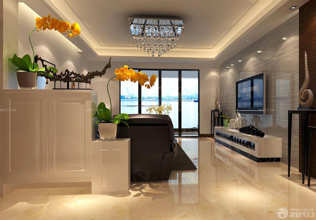 现代室内进门鞋柜玄关隔断柜装修效果图片