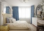 6平方米欧式卧室绣花窗帘装修效果图片