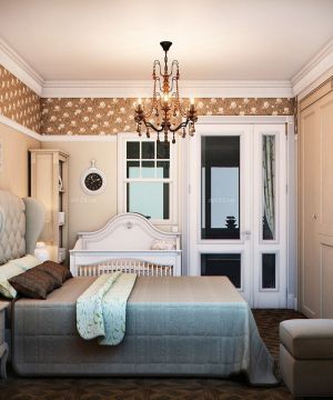 欧式古典风格6平方米卧室床装修效果图片