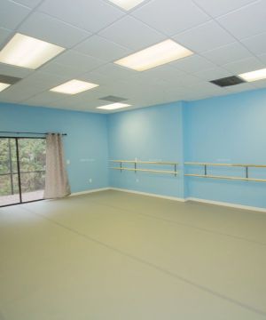 幼儿园舞蹈房蓝色墙面装修效果图片