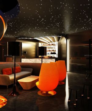 绚丽时尚现代酒吧卡座沙发装修图片