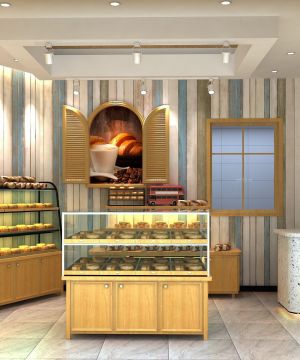 糕点店面杂色地砖装修效果图片