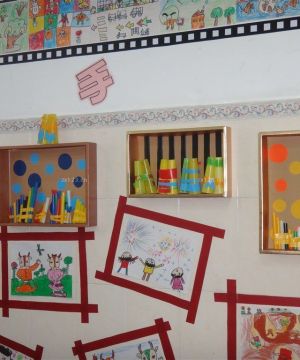 幼儿园照片墙装修设计效果图片