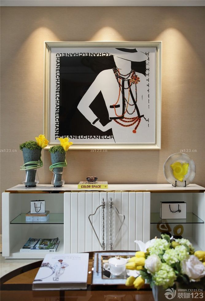 公寓式住宅装饰画装修效果图片