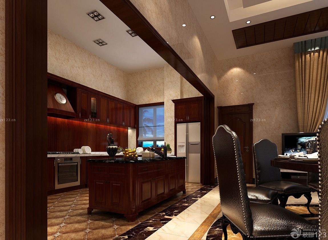 装修效果图大全2023图片厨房 美式室内设计