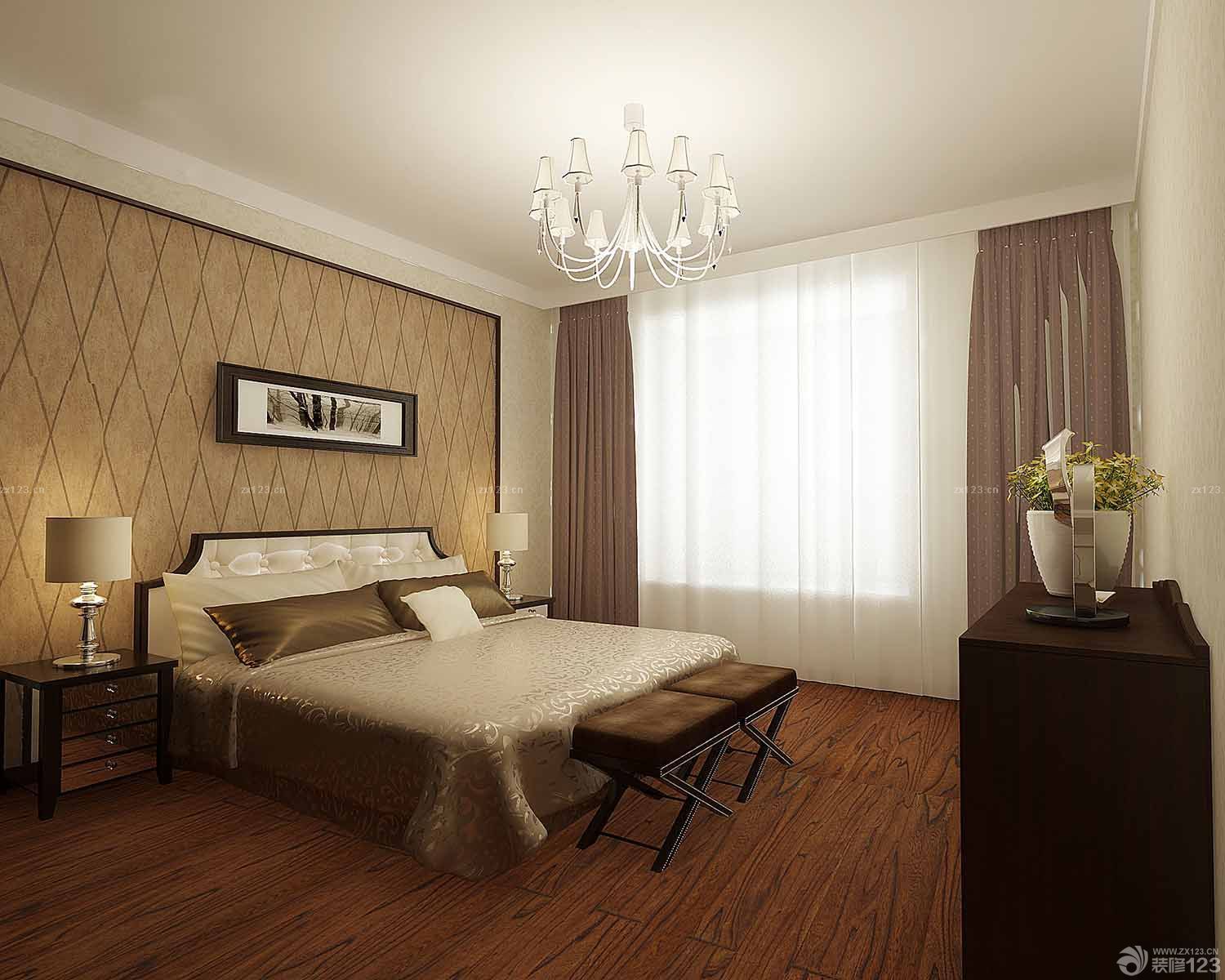 欧式楼房卧室装潢装修图片