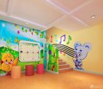 小型幼儿园室内楼梯设计效果图片 