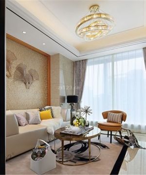 美式新古典风格设计客厅装修效果图片