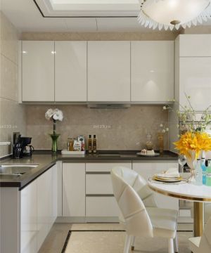 美式新古典风格开放式厨房装修效果图片