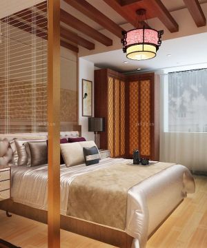 婚房卧室装修效果图大全2023图片 现代中式风格