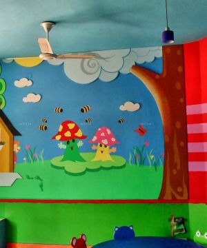 幼儿园室内手绘墙设计效果图片大全