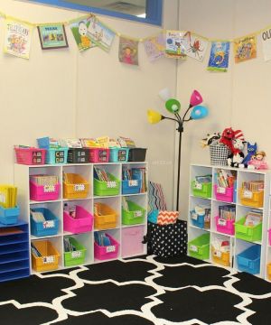 美式幼儿园小型室内装饰布置效果图片