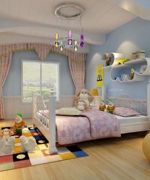 儿童卧室装修效果图欣赏 墙面置物架装修效果图片