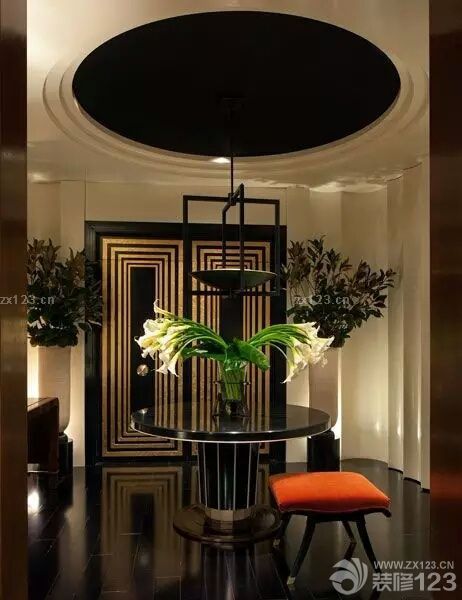 中式风格圆形吊顶装修图片