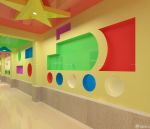 现代简约幼儿园走廊装饰设计效果图片
