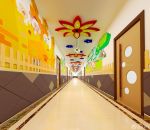 大型高档幼儿园走廊吊顶装饰设计图片欣赏