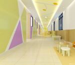 现代幼儿园过道吊顶装修设计效果图欣赏