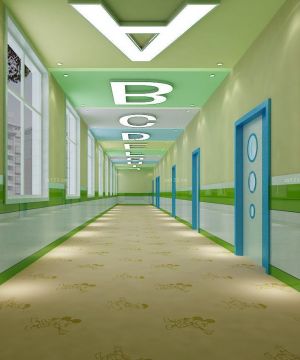 国际幼儿园走廊吊顶装饰设计效果图片欣赏