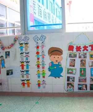 简约幼儿园室内主题墙饰设计图片