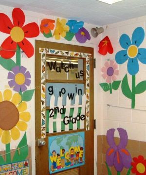 最新幼儿园学校室内门窗装饰设计效果图片